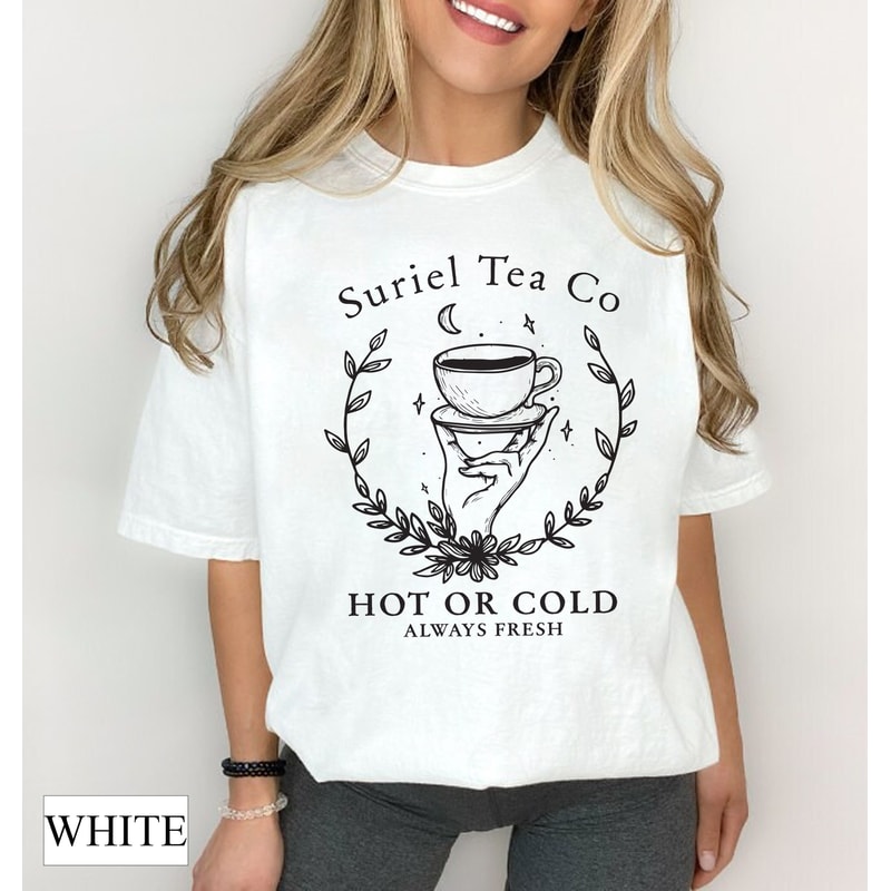 Suriel Tea Co Comfort, Acotar Shirt, Bookish Shirt, SJM Library Sweatshirt, A Court of Thorns and Roses Shirt, Velaris Shirt, Reader Gifts - 3.jpg