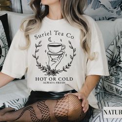 suriel tea co shirt, acotar shirt, bookish shirt, sjm l
