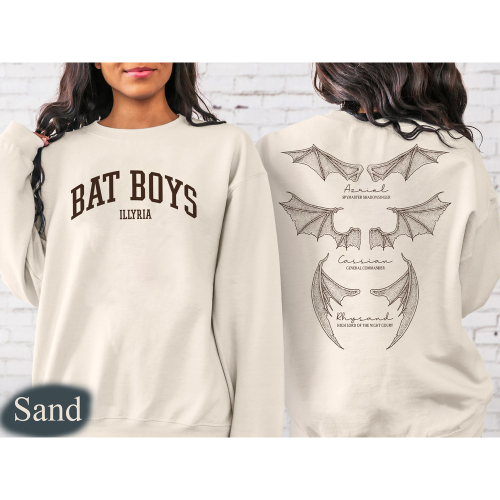 The Bat Boys Illyria Tee, Retro Bat Boys Crew Shirt, Vintage Acotar Shirt, Bookish Shirt, The Bat Boys Fan Club, Gift for him - 1.jpg