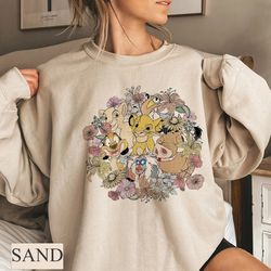 vintage floral lion king shirt, timon and pumbaa shirt,