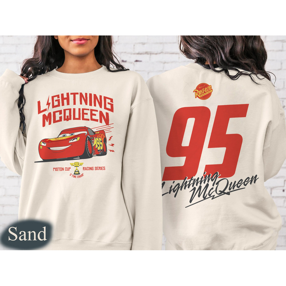 Vintage Lightning McQueen Shirt, Retro Disney Cars Pixar Shirt, Disney Cars Land, McQueen Birthday Shirt, Disney Kid Youth, Family Matching - 2.jpg