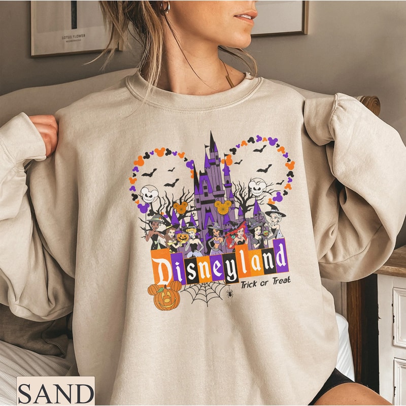 WDW Magic Kingdom Halloween Party Disney Princess Tee, Disneyland Halloween Trick or Treat Shirt, Spooky Season, Little Mermaid, Snow White - 3.jpg