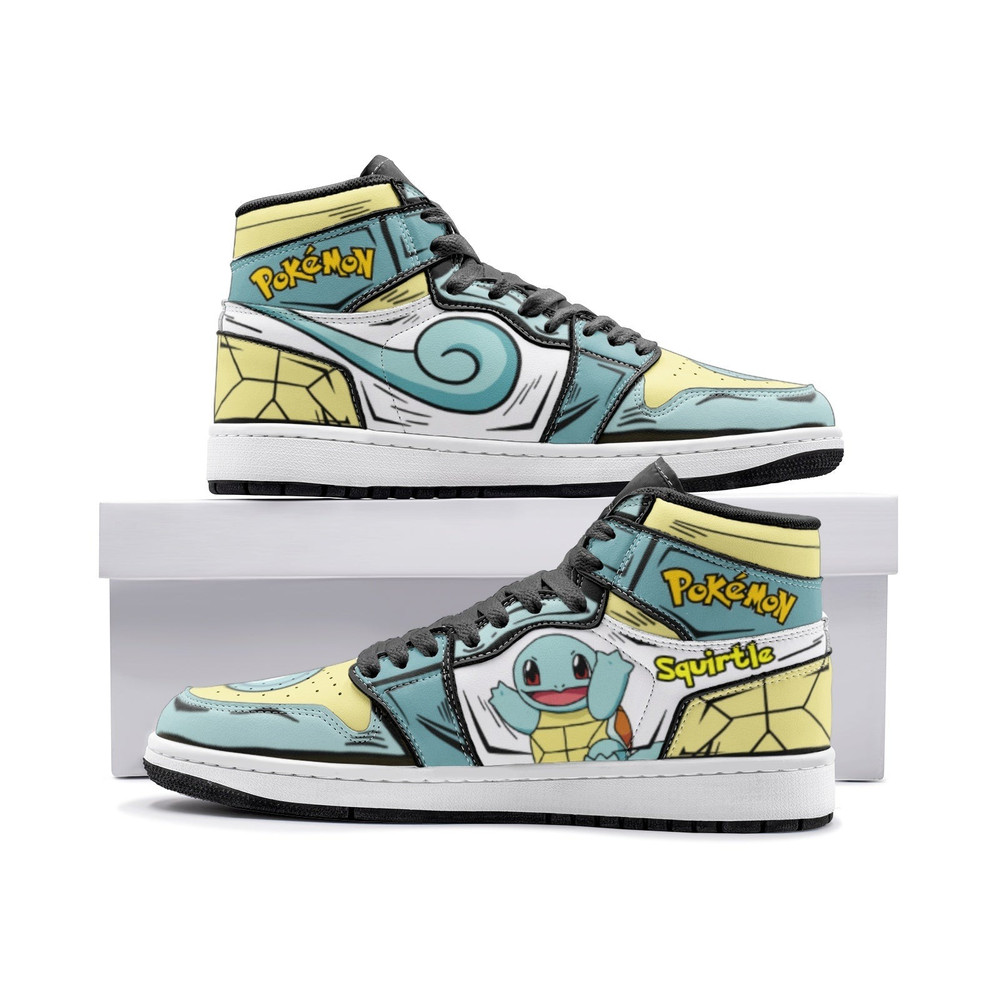 Squirtle Pokemon JD1 Shoes, MSquirtle Pokemon Jordan 1 Shoes, Squirtle Pokemon Shoes, Squirtle Shoes, Pokemon Sneaker