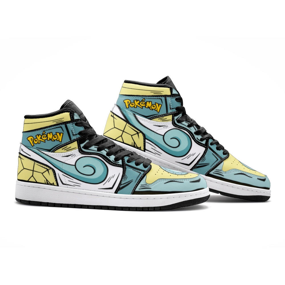 Squirtle Pokemon JD1 Shoes, MSquirtle Pokemon Jordan 1 Shoes, Squirtle Pokemon Shoes, Squirtle Shoes, Pokemon Sneaker