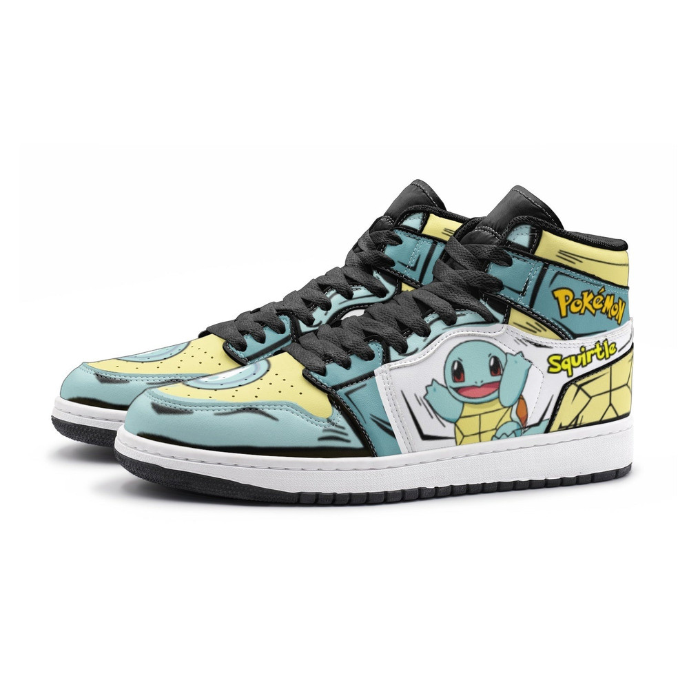 Squirtle Pokemon JD1 Shoes, MSquirtle Pokemon Jordan 1 Shoes, Squirtle Pokemon Shoes, Squirtle Shoes, Pokemon Sneaker