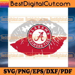 alabama crimson tide lips logo svg, sport svg, foo