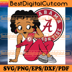 alabama crimson tide betty boop, sport svg, footba