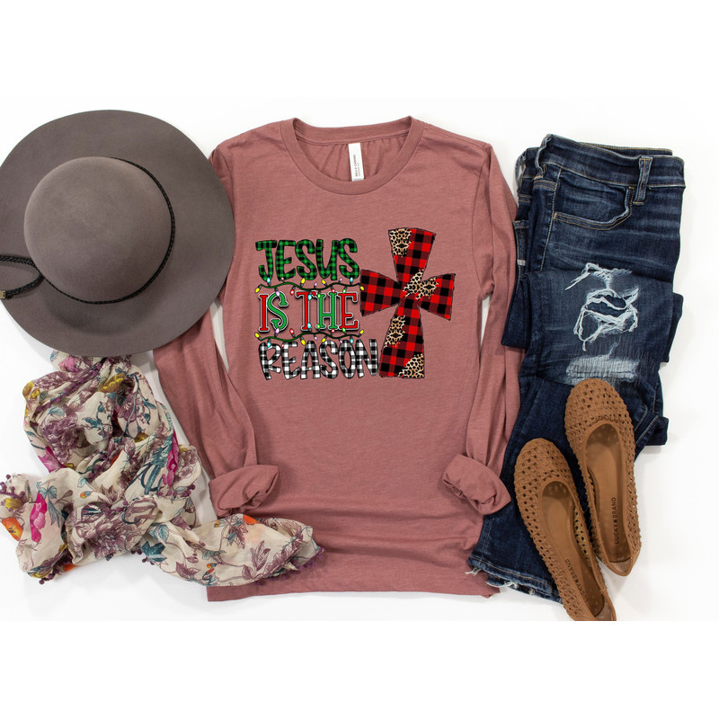 Jesus The Reason for the Season Shirt,Merry Christmas Shirt,,Christmas Family Shirt,Christmas Gift,Cross Shirt,Leopard Shirt,Jesus Shirt - 1.jpg