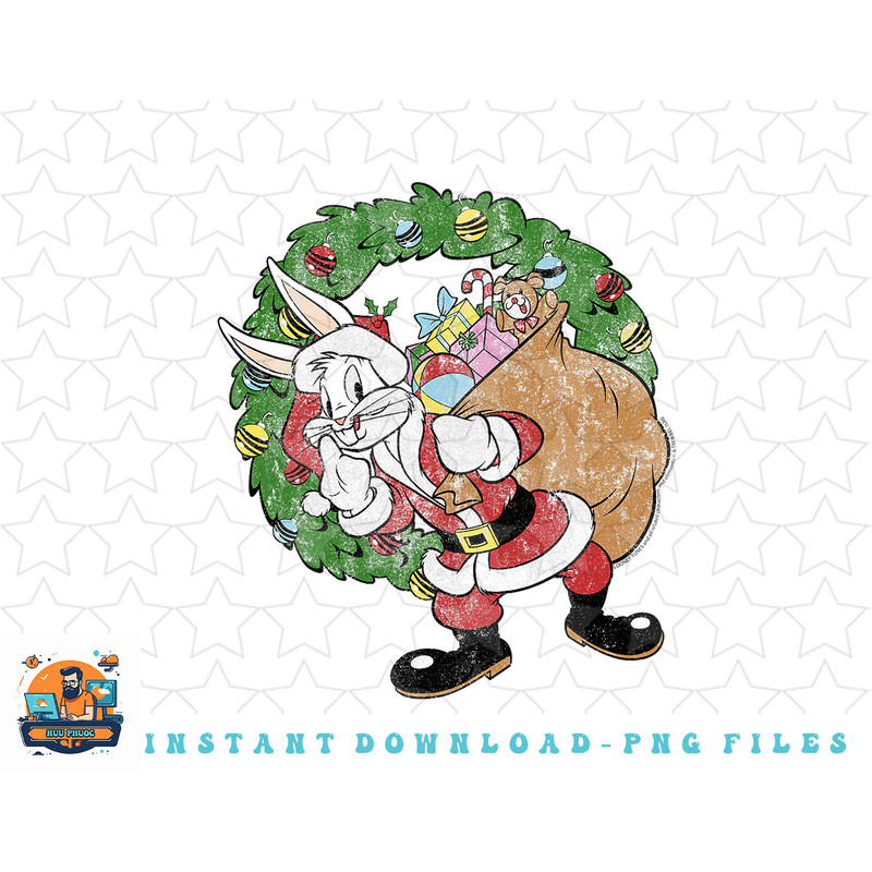Looney Tunes Christmas Bugs Bunny Santa Claus png, sublimation, digital download.jpg