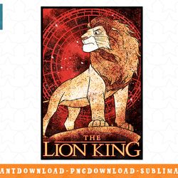 disney the lion king adult simba on pride rock png, sublimation, digital download