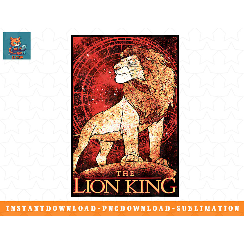 Disney The Lion King Adult Simba On Pride Rock png, sublimation, digital download.jpg