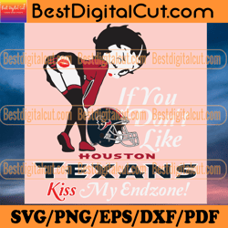 if you dont like texans kiss my endzone svg, sport