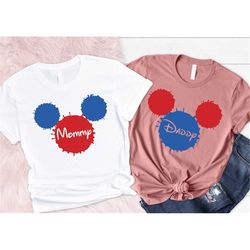 daddy mommy matching shirt, disney matching shirt, disneyland apparel, women v-neck, gift idea for mom and dad, family s