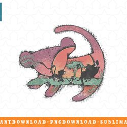 disney the lion king baby simba painting silhouette png, sublimation, digital download