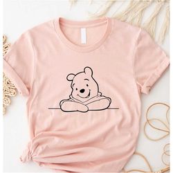 winnie the pooh shirt, cute bear tee, teddy bear t-shirt, gift for husbands, unisex apparel, family matching shirt, pers