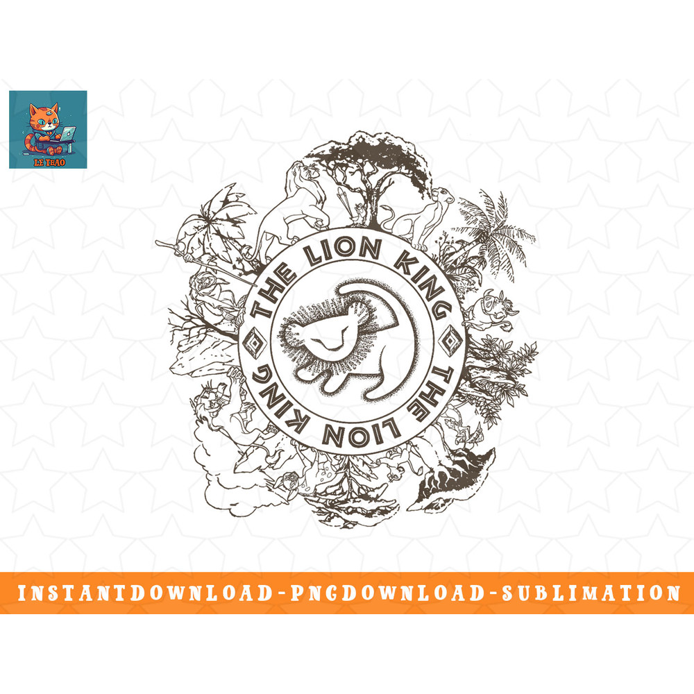 Disney The Lion King Circle Of Life Line Art Logo png, sublimation, digital download.jpg