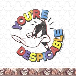looney tunes daffy duck youre despicable png, sublimation, digital download