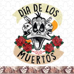 looney tunes dia de los muertos daffy duck skulls halloween png, sublimation, digital download