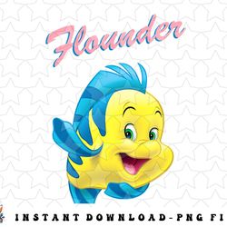 disney the little mermaid flounder big wave png, sublimation, digital download