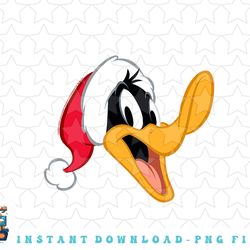 looney tunes christmas daffy duck santa big face png, sublimation, digital download