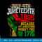 July 4th Juneteenth 1865 Because My Ancestors T-Shirt copy.jpg
