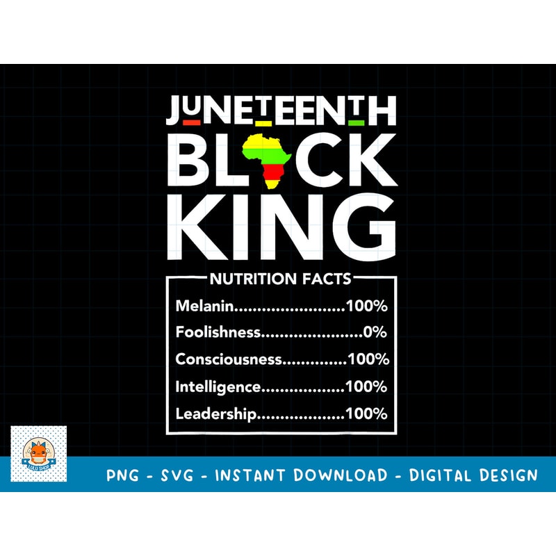Juneteenth Black King Nutritional Facts Melanin Men Father T-Shirt copy.jpg