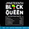 Juneteenth Black Queen Nutritional Facts Melanin African Mom T-Shirt copy.jpg