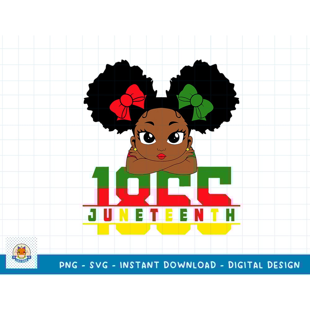 Juneteenth Celebrating 1865 Cute Black Girls Kids T-Shirt copy.jpg