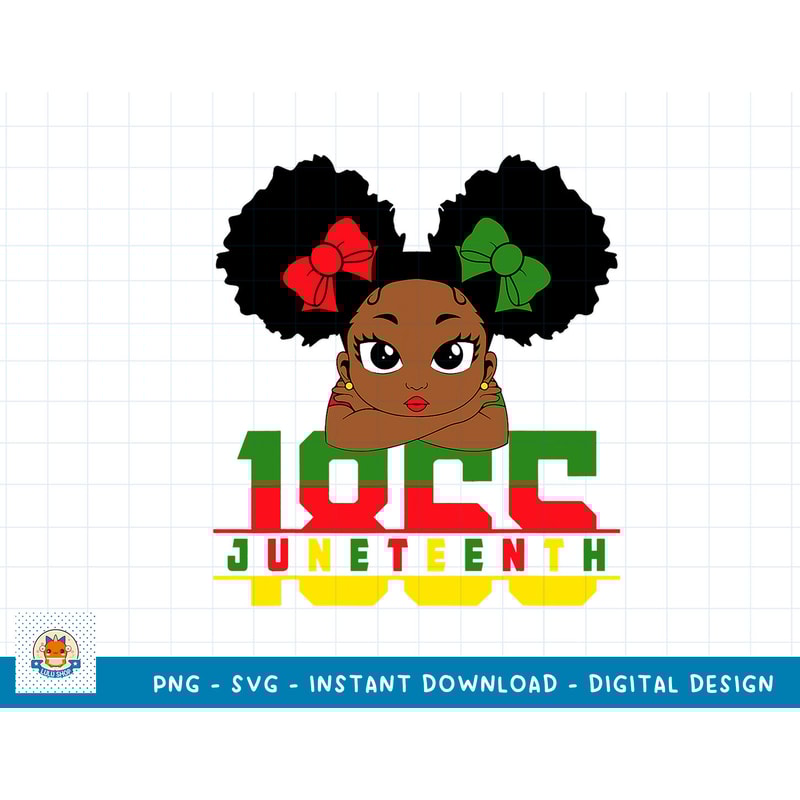 Juneteenth Celebrating 1865 Cute Black Girls Kids T-Shirt copy.jpg