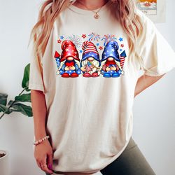 4th of july gnomes shirt, 4th of july gift, independence day gift, 4th of july shirt, gnome shirt, patriotic shirt, inde