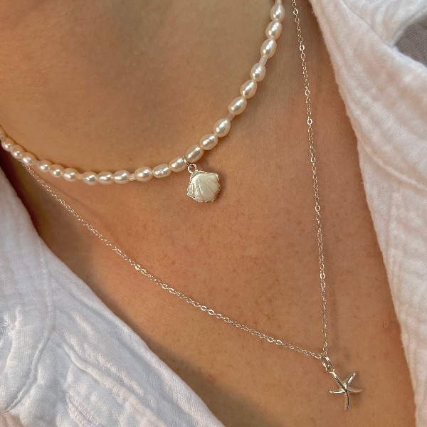 Pearl Silver 925 Necklace SUMMER SEA by ANAMORE