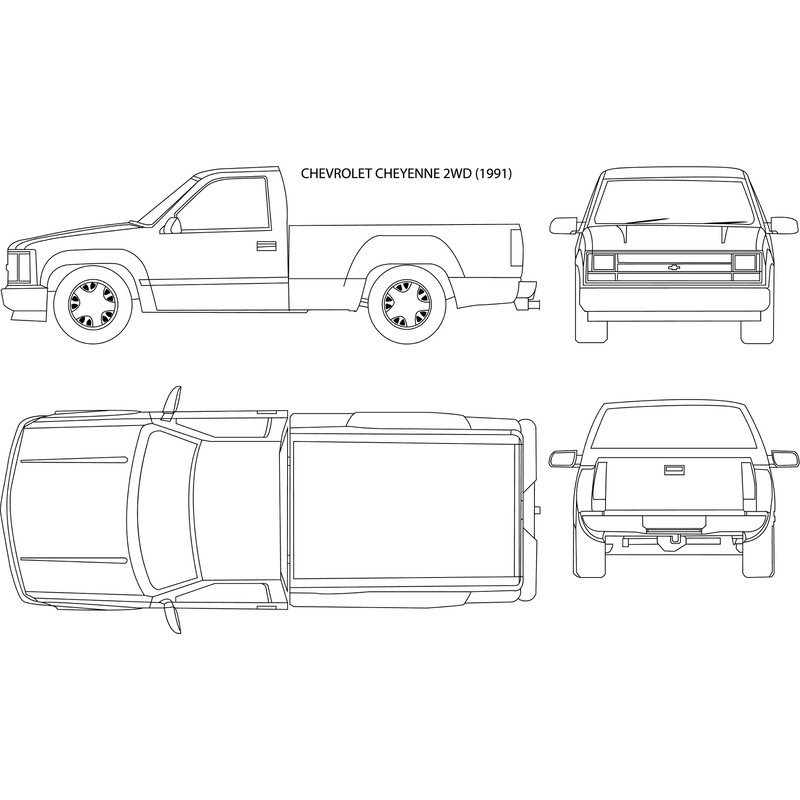 CHEVROLET CHEYENNE 2WD (1991) LINE ART VECTOR FILE.jpg