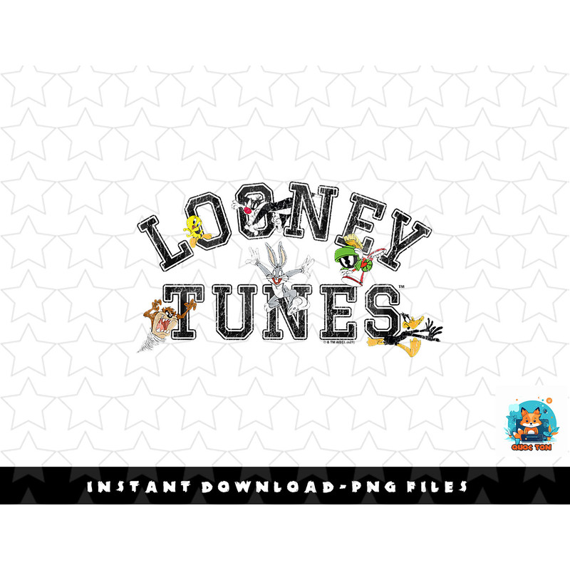 Looney Tunes Group Shot Centered Text Outline png, sublimation, digital download.jpg
