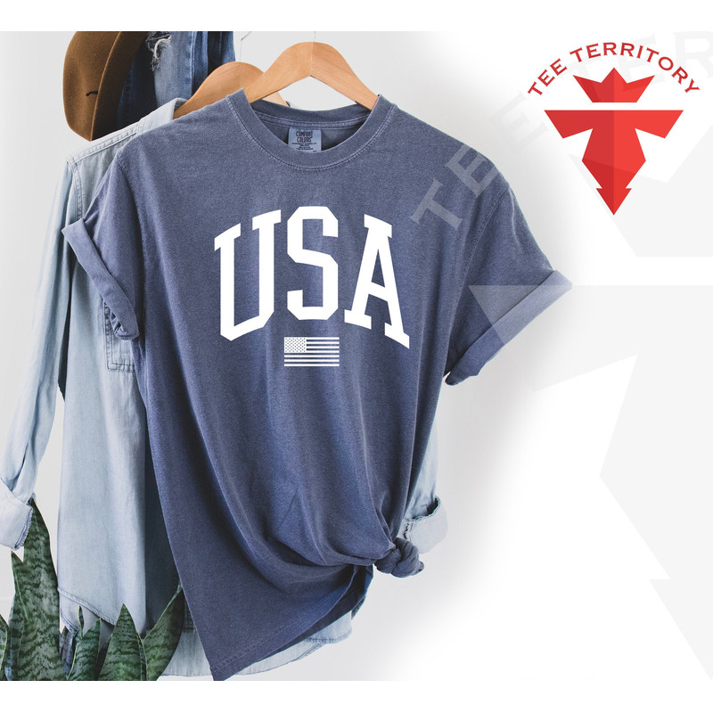 Comfort Colors USA Tshirt, 4 of July Tshirt, USA Flag Tshirt, USA Shirt for 4of July, Independent Day Shirt, Big Letter Usa Shirt, Retro Usa - 1.jpg