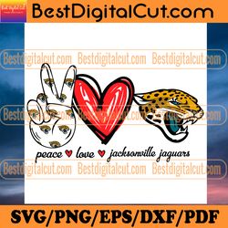 peace love jaguars svg, sport svg, football svg, f