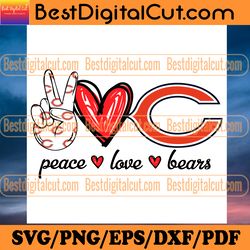 peace love bears svg, sport svg, football teams sv