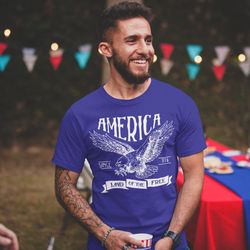 Men's Vintage America T-Shirt Vintage Patriotic Shirts 4th July T-Shirt Eagle Shirt Since 1776 Independence Day Shirts