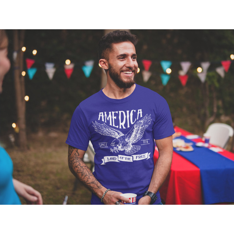 Men's Vintage America T-Shirt Vintage Patriotic Shirts 4th July T-Shirt Eagle Shirt Since 1776 Independence Day Shirts - 1.jpg