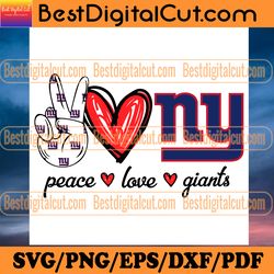peace love giants svg, sport svg, football teams s