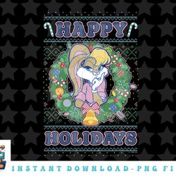 looney tunes christmas lola bunny wreath png, sublimation, digital download