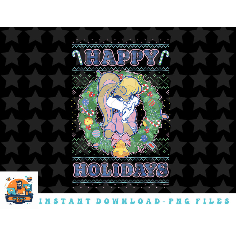 Looney Tunes Christmas Lola Bunny Wreath png, sublimation, digital download.jpg