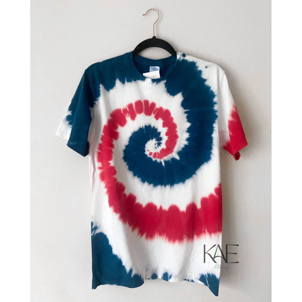 Tie Dye USA T-Shirt  Red White Blue  Fourth of July - 5.jpg