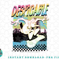 looney tunes daffy duck rainbow gradient skate pose png, sublimation, digital download