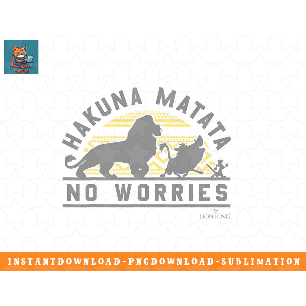 Disney The Lion King Hakuna Matata Geometric Sun Silhouette png, sublimation, digital download.jpg
