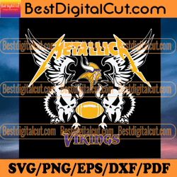 metallica vikings svg, sport svg, football svg, fo