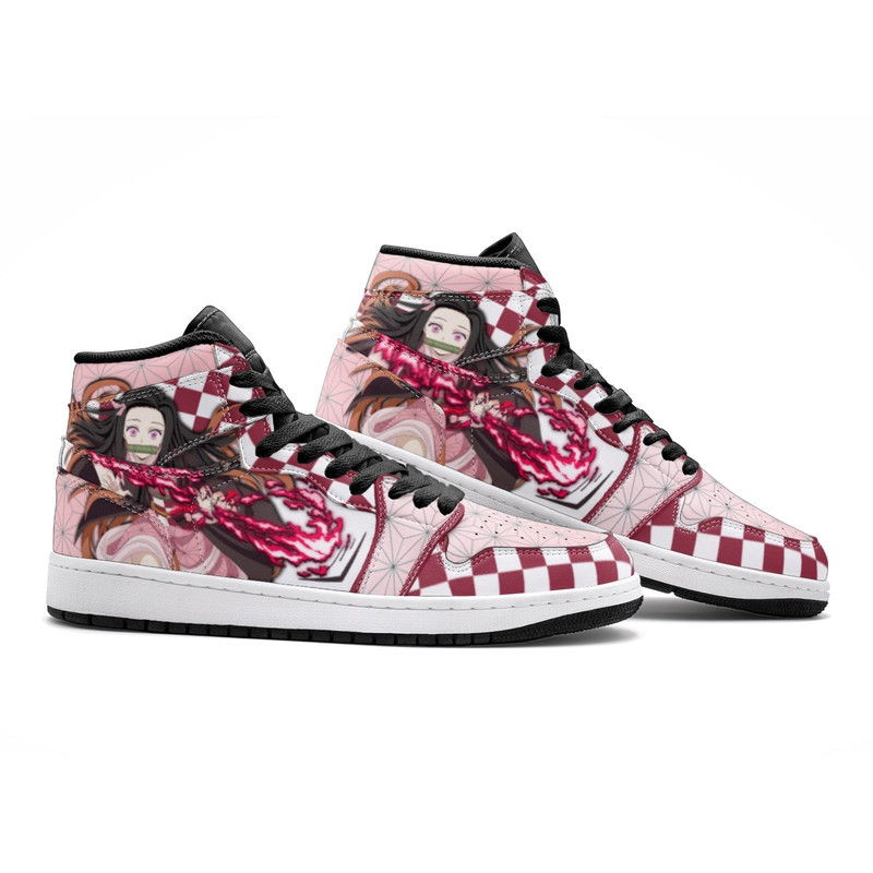 Nezuko Demon Slayer JD1 Shoes, Nezuko Demon Slayer Jordan 1 Shoes, Nezuko Demon Slayer Shoes Sneaker