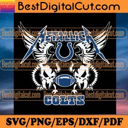 metallica colts svg, sport svg, football svg, foot