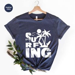 surfing shirts for men, trendy summer outfit, birthday gifts, surf t-shirts, beach clothing, gifts for surfer, cool palm