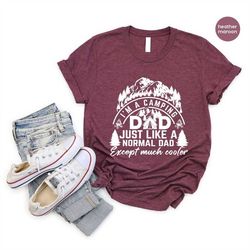 camping gifts for dad, adventure clothing, mountain graphic tees, shirts for mens, funny camp t-shirt, hiking outfit, fa