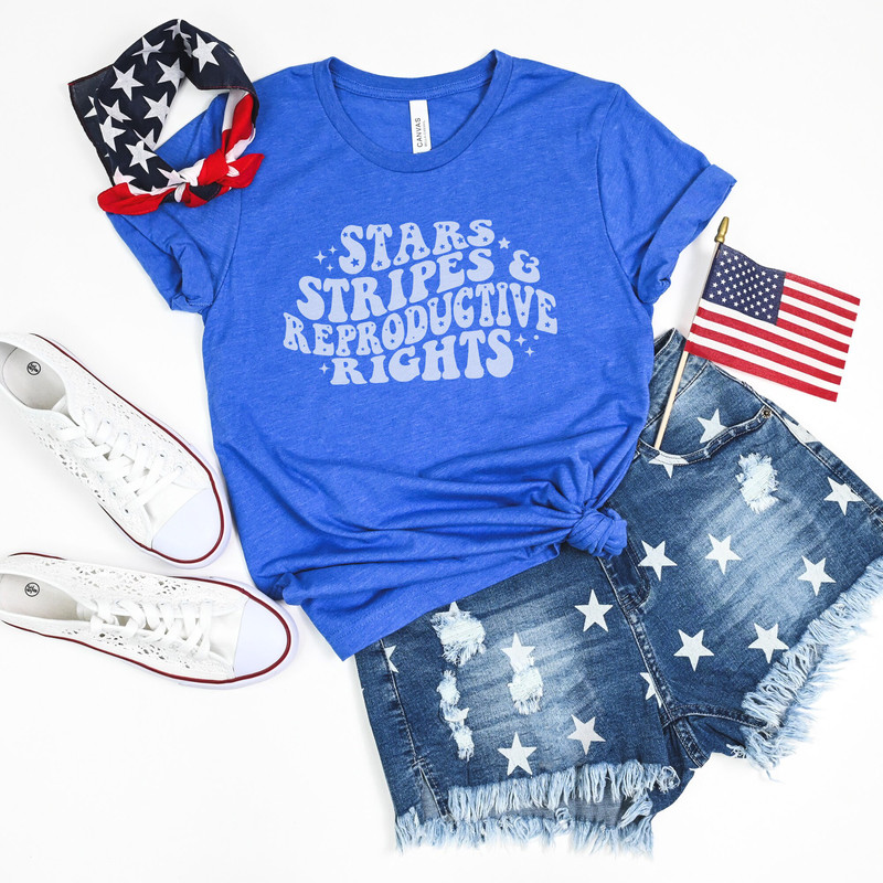 Women's July 4th T-shirt, Stars Stripes and Reproductive Rights Shirt, women's rights shirt, Pro-Choice Fourth of July, Patriotic Feminist - 8.jpg